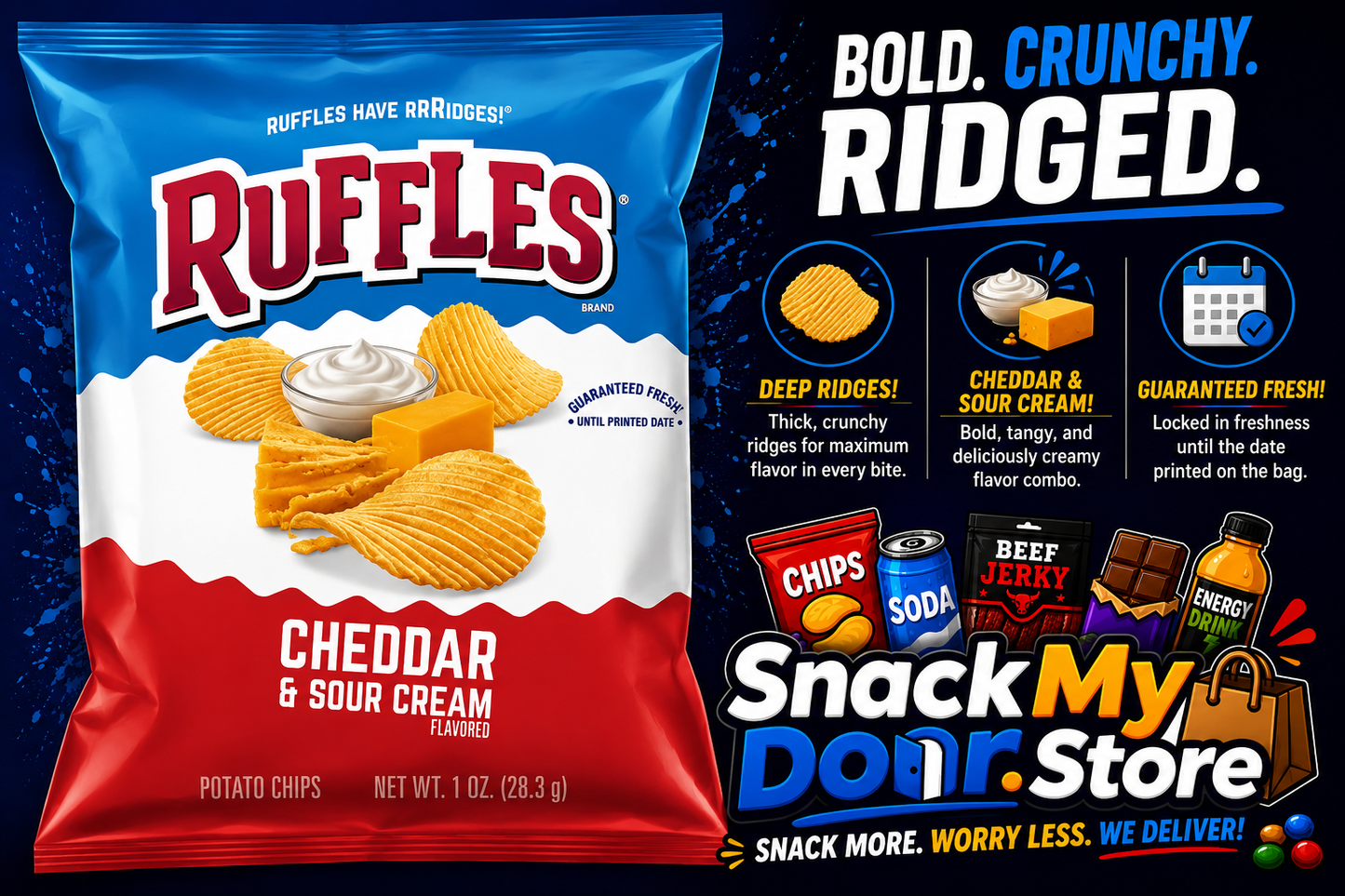 1oz Ruffle Cheddar Sour Cream Bag