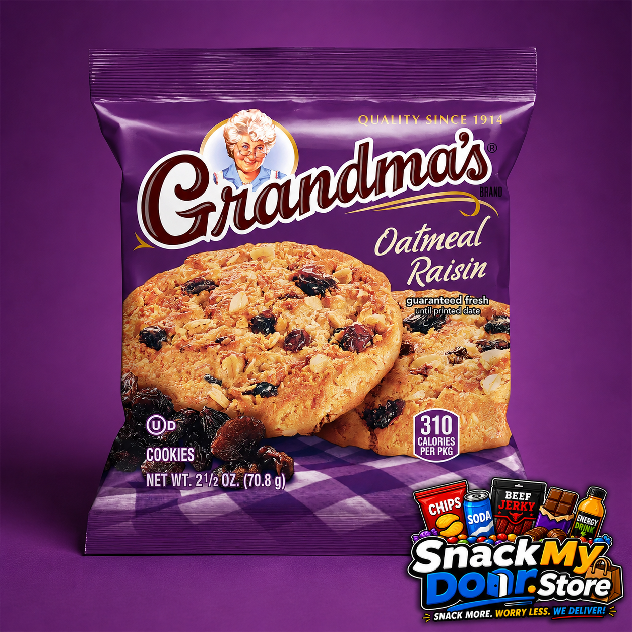 2.5oz Grandma’s Oatmeal Raisin Cookies